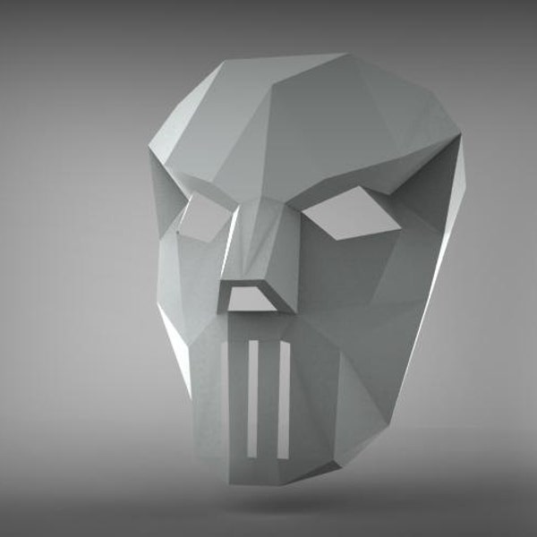 Printable Paper Model Of Casey Jones Mask 3D Papercraft Model - Download PDF Template - DIY Decoration