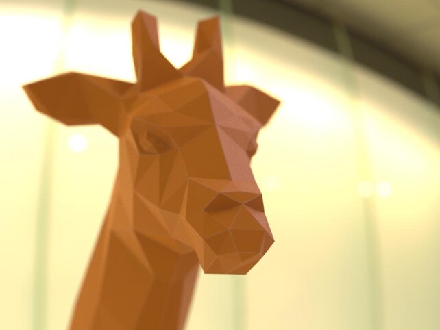 giraffe paper trophy 3d papercraft model pdf template etsy