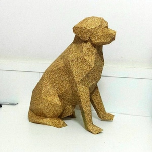 Papier imprimable Modèle d'un chien Labrador Retriever - Modèle bricolage pliant