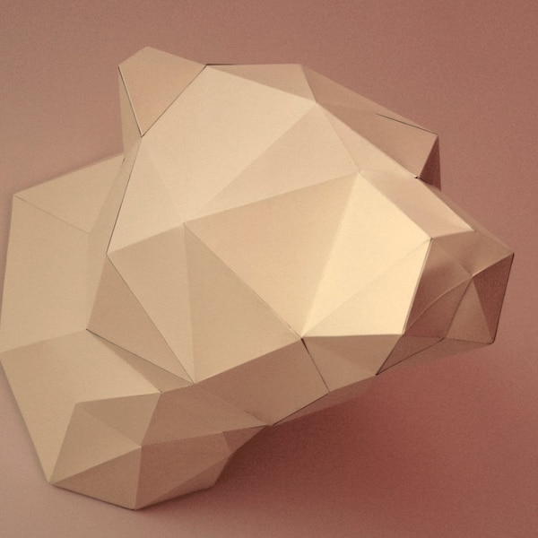 Bear 3D Papercraft Model - Download PDF Template - DIY Decoration