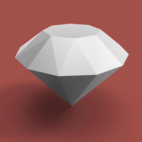 GRATIS Diamond Modelo Para Papercraft Entrantes - DIY - Freebie