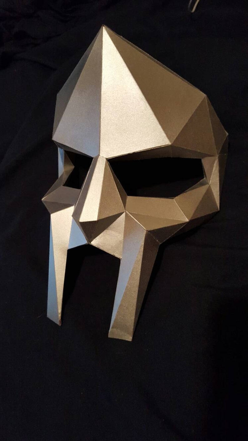 MF Doom Mask Printable Paper Model 3D Papercraft Model Download PDF Template DIY Decoration image 4