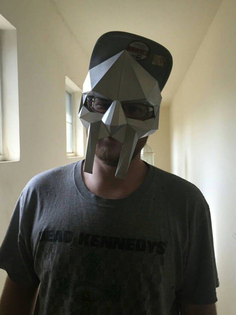 MF Doom Mask Printable Paper Model 3D Papercraft Model Download PDF Template DIY Decoration image 5