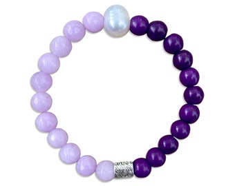 Seaside Beaded Bracelet - Purple