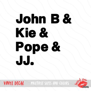 Outer Banks Characters Decal