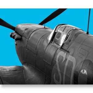 Spitfire downloadable print, classic British plane