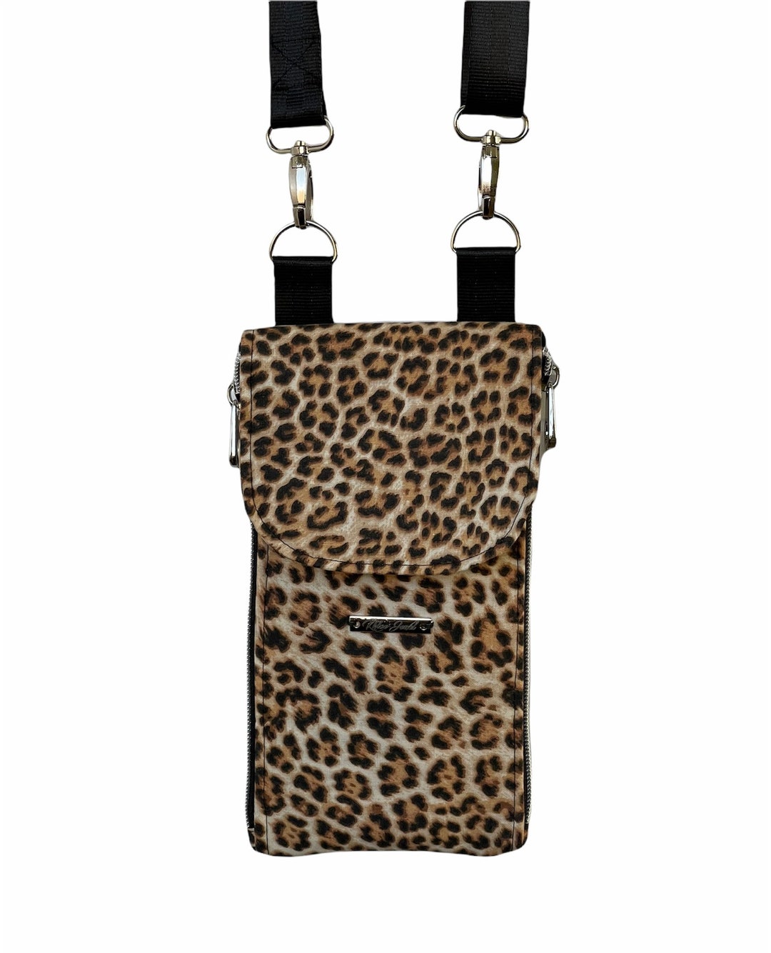 Leopard Print Crossbody Leopard Print Bag With Seat Belt Etsy