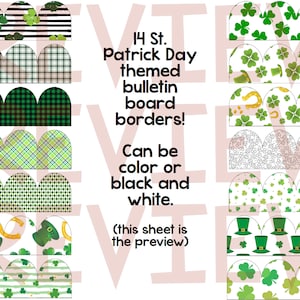 St. Patrick&#39;s Day Themed Bulletin Board Border Pack