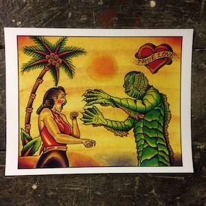 Creature from the Black Lagoon print (color)