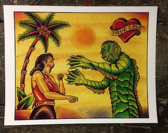 Creature from the Black Lagoon print (color)