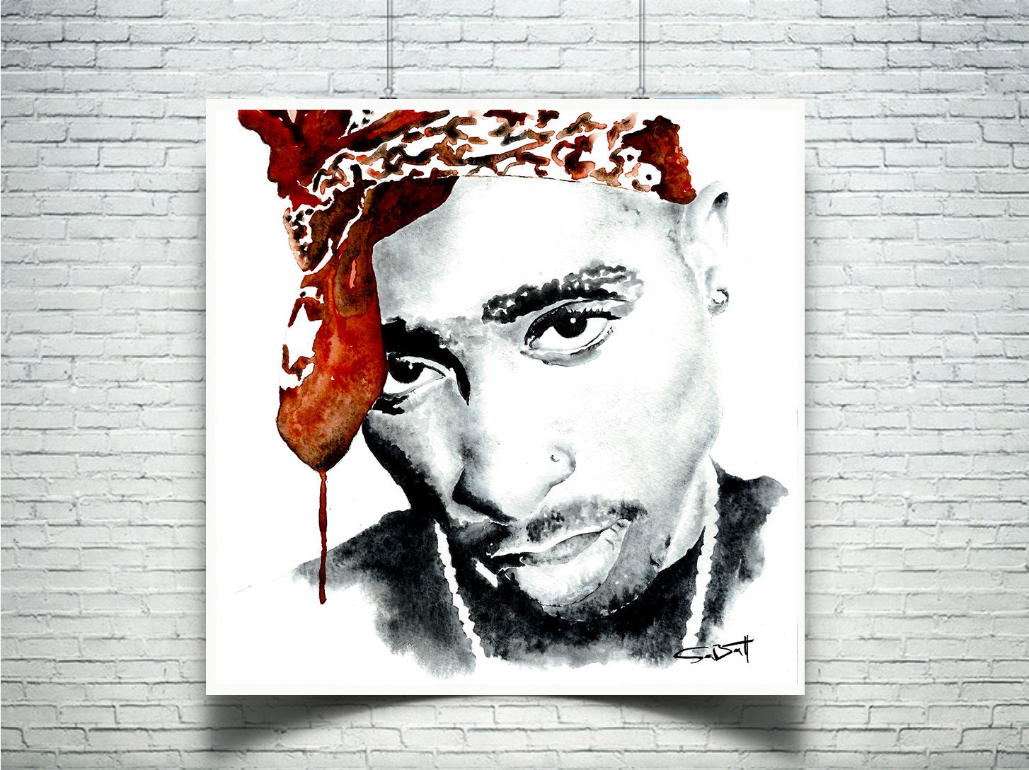 Tupac Shakur Portrait Poster 24x36 – BananaRoad