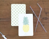 Lot of 2 postcards pineapple/weft - envelopes