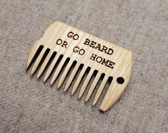 ID tag wooden comb, Beard comb pendant, Dog tag comb necklace #4