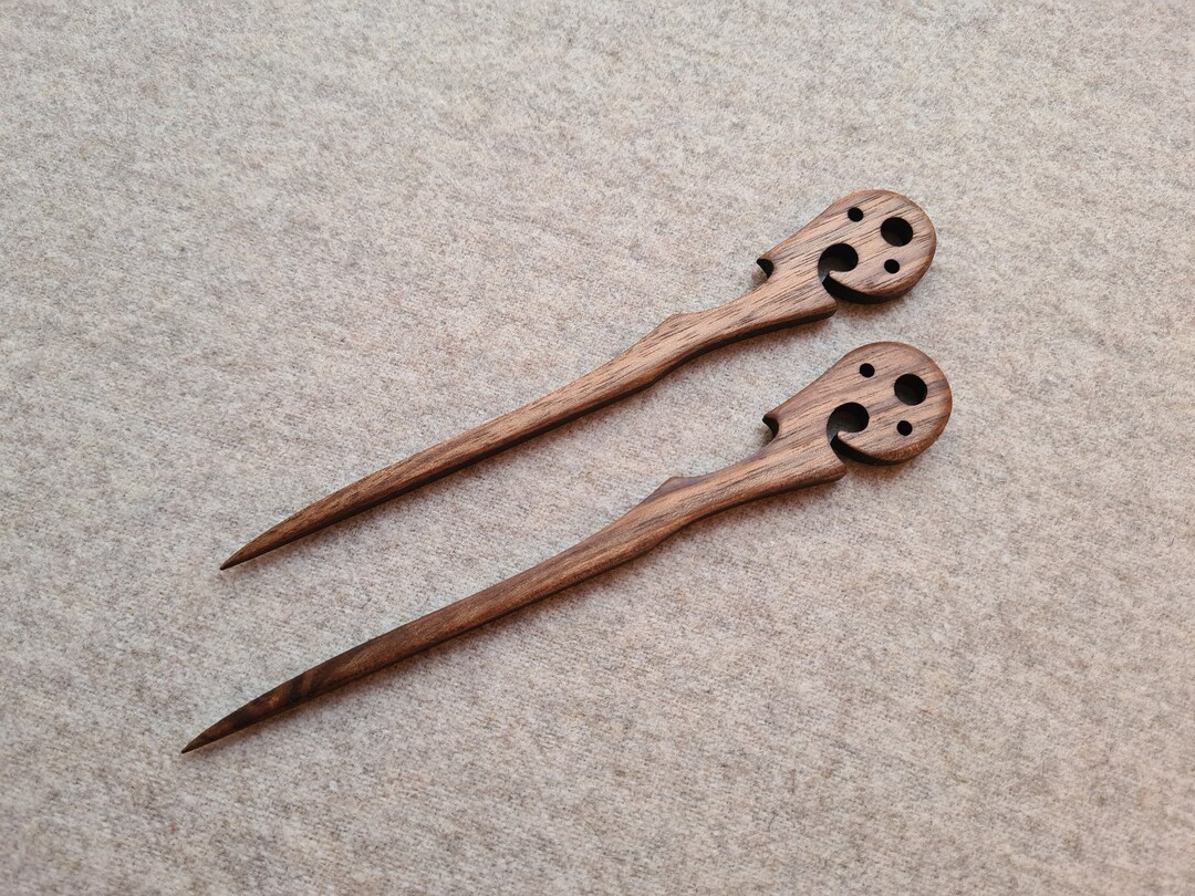 Wooden Hair Stick Pair Natural Hair Accessories Ecofriendly Etsy