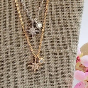 Tiny star necklace North star best friend gift, Simple jewelry, Bridesmaids gift Valentines Gift Mother's day gift