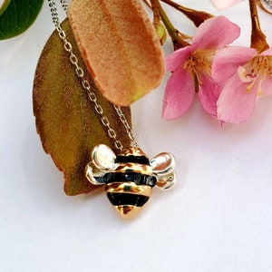 BEE NECKLACE Choker Sterling Silver 925 4th of July sale
