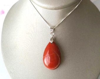 Red Jasper Natural teardrop Gemstone Pendant