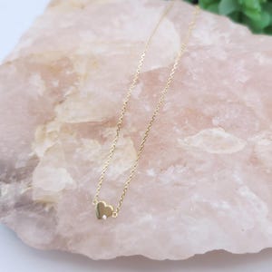 Heart bracelet 14k real gold dainty bracelet romantic gift wife, Valentines gift