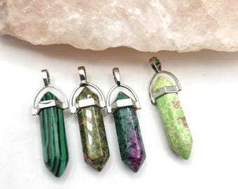 Gemstone Pendant, Aura Healing Crystal Jewelry Mother's Day gift
