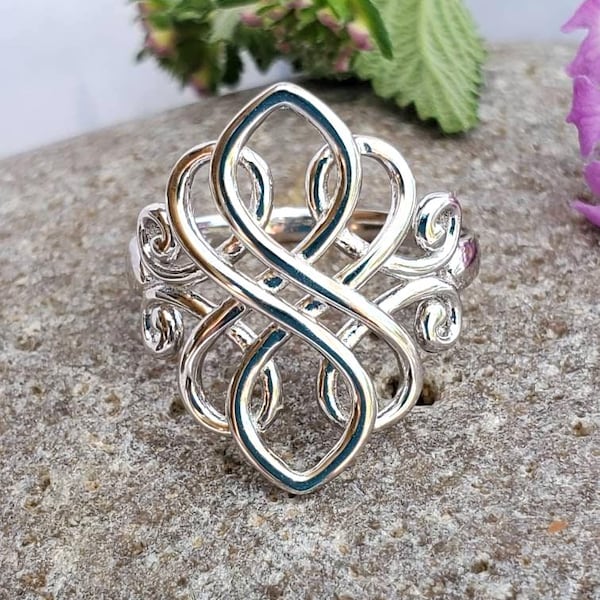 Anillo celta en espiral - Plata de ley 925, espiral, TALLAS 11 y 6. Regalo para el Día de la Madre.