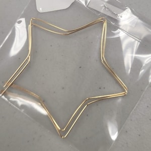 Big Star hoops Gold Hoop Earrings Thin wire Hoops, Sterling Silver 925 gift for her