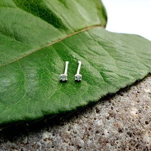 TINY NOSE STUD Piercing Cartilage 1mm small Stud earrings Pin Earrings  gift