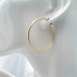 ENDLESS HOOPS GOLD Fill earrings, large hoops Infinity, Gift for her