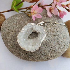 DRUZY Gemstone necklace Raw stone, Gift for her Valentines Gift Mother's day gift