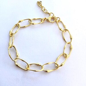 Bracciale a catena in oro, bracciale a maglie ovali
