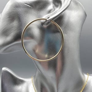 Large Gold Hoop earrings, endless hoops, gold-fill hoop earrings