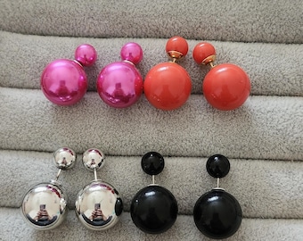 SPECIAL ORDER Large Double sided Bead earrings