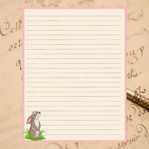 Fun Rabbit Lined Stationery 8.5
