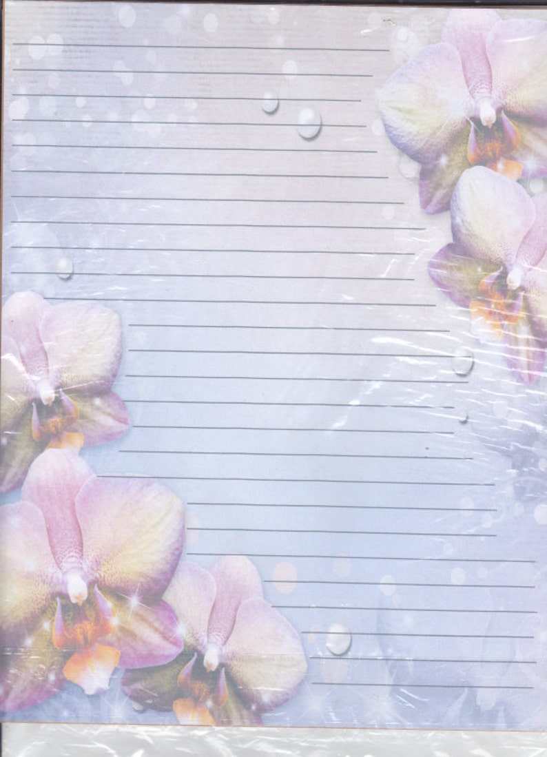 fine lined stationery 85 x 11 25 sheets and 10 etsy