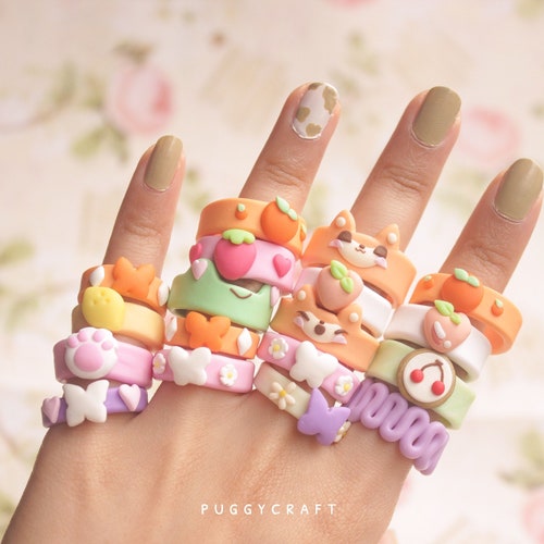 Grosses bagues kawaii - Argile polymère