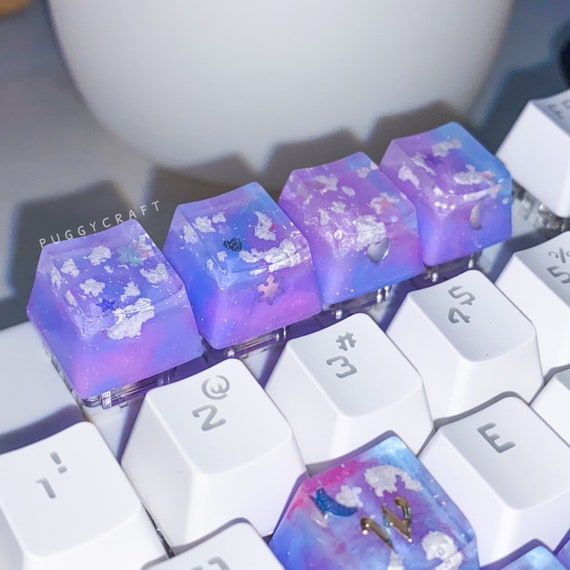 Electronics & Accessories WASD Dreamy Cloud Keycaps Handmade Resin ...