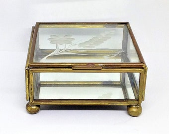 small glass trinket box