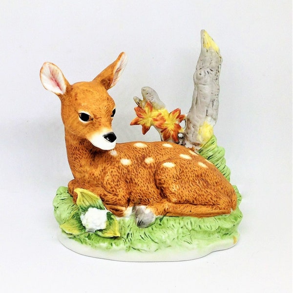 Vintage Fawn Figurine, Bambi Figurine, Deer Figurine, Fawn Statue, Christmas Deer Statue, Baby Deer Figurine, Collectible Deer