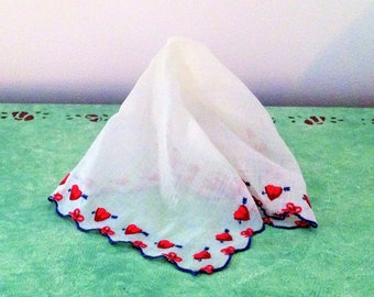 12 PCS Factory outlet A DOZEN ms scallop edge printing 100/%cotton handkerchief