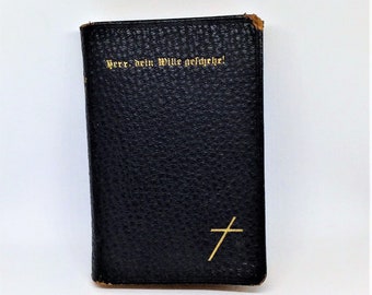 German Religious Book, Religious Bible, German Bible, 1921 German Bible, Collectible Bible, Black Bound Bible
