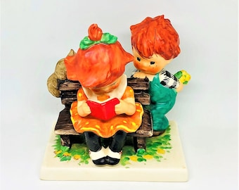 Vintage Goebel Red Head Figurine, A Young Mans Fancy, Goebel Figurine, Red Head Figurine, Girl Boy Goebel, Charlo Figurine