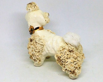 ヴィンテージ　アンティーク　スパゲッティープードル　プードル　陶器　置物 ヴィンテージ スパゲッティ 磁器製 プードル 置物 - 日本製 プードル