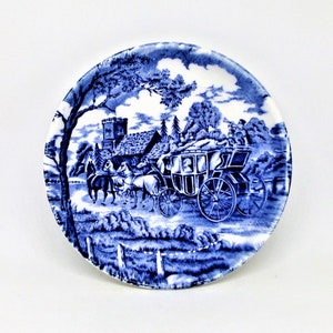 Vintage Myott, Royal Mail, Staffordshire Ware, English Staffordshire, Blue White Dish, English Royal Mail, English Myott, Collectible Plate