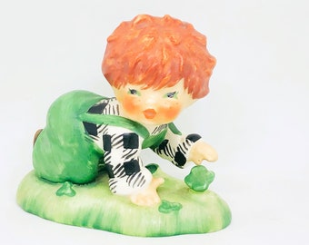 Vintage Goebel, Redhead Boy Figurine, Redhead Series, Crouching Boy, Crawling Boy, W Germany, Red Head Boy, Charlot BYJ, Vintage 1963