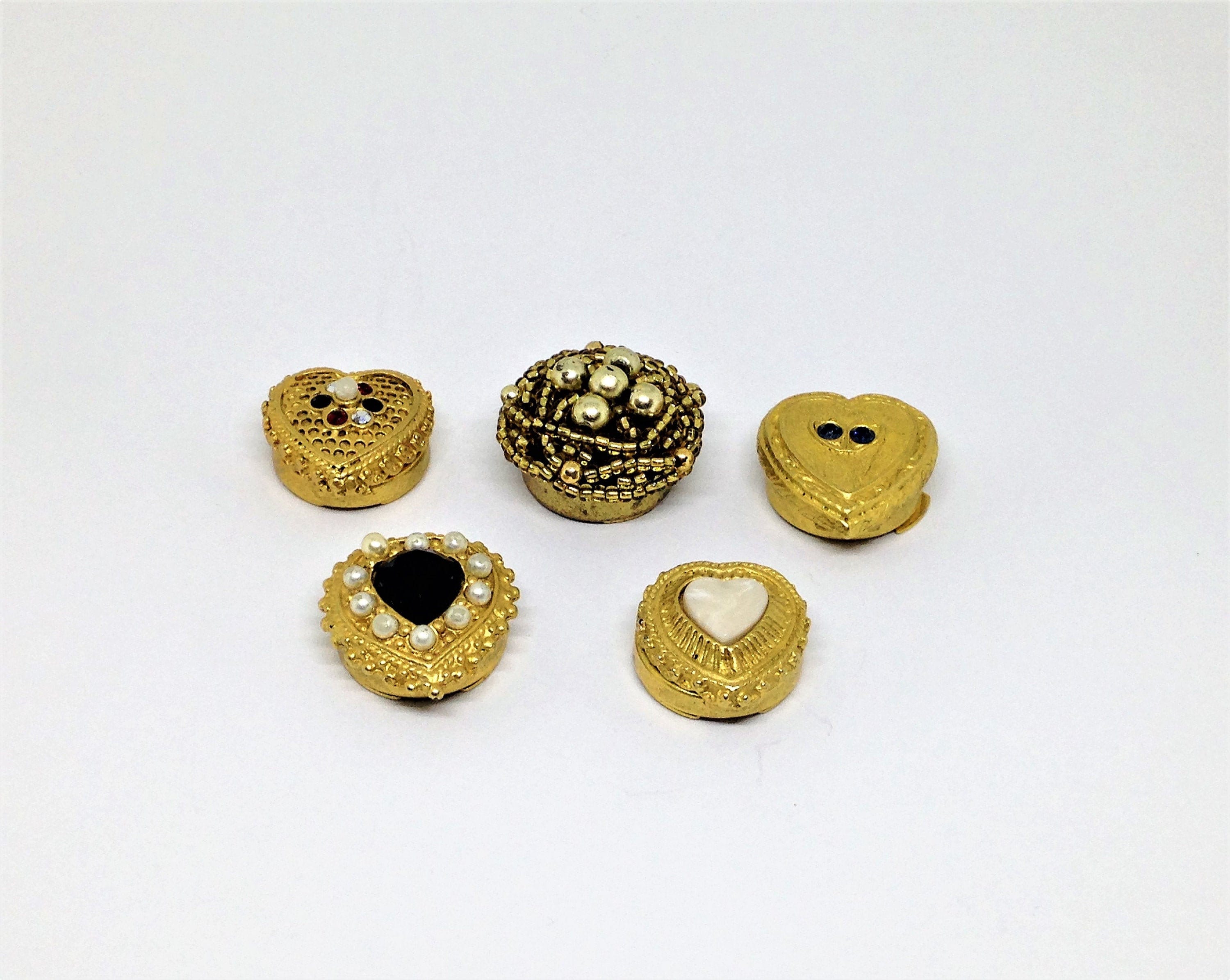 Vintage Button Covers Gold Button Covers Rhinestone Button Etsy