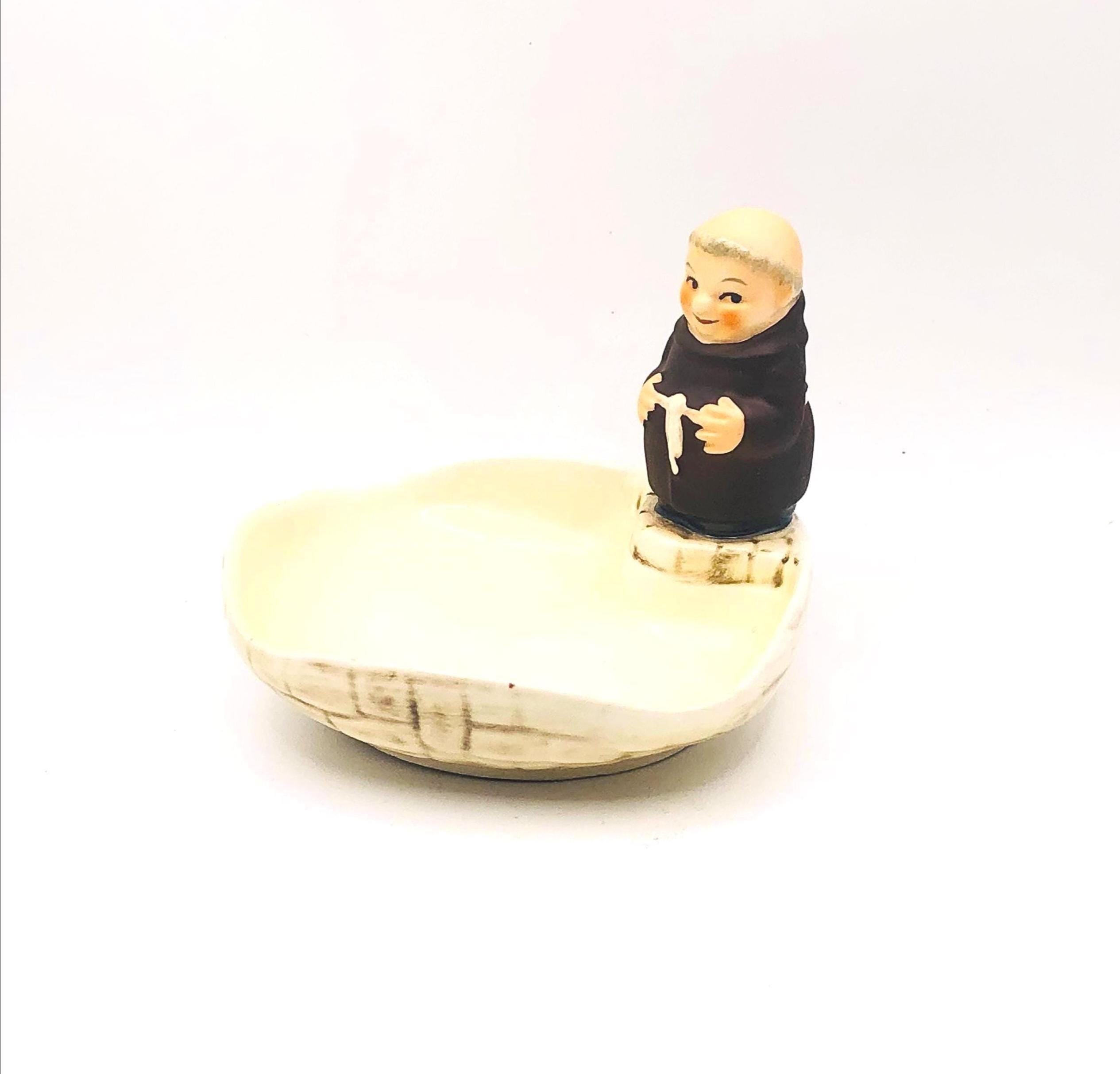 Vintage West Germany 1957 Goebel Friar Tuck Monk Trinket Dish