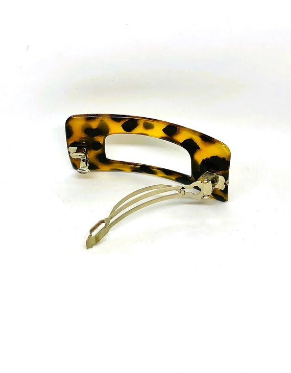 Vintage Barrette, Hair Clip, Tortoise Barrette, F… - image 3