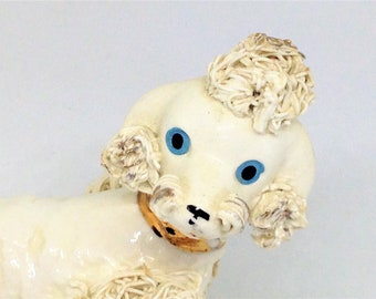 ヴィンテージ スパゲッティ 磁器製 プードル 置物 - 日本製 プードル