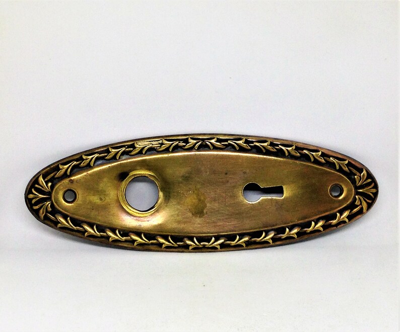 Vintage Escutcheon Escutcheon Plate Brass Escutcheon Etsy