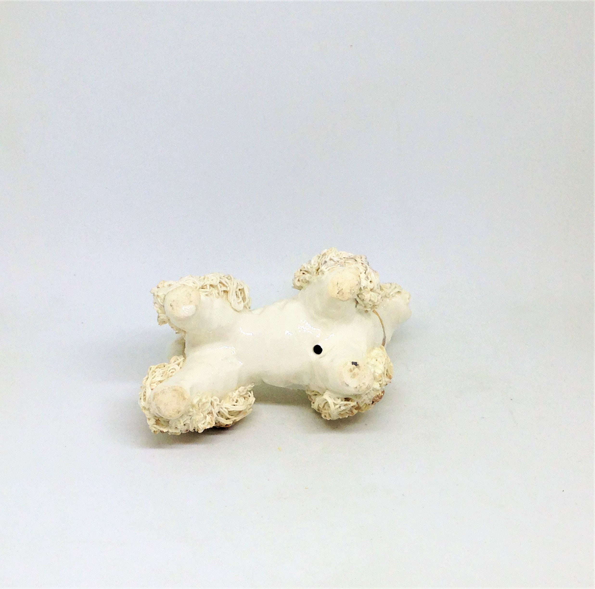 ヴィンテージ スパゲッティ 磁器製 プードル 置物 - 日本製 プードル