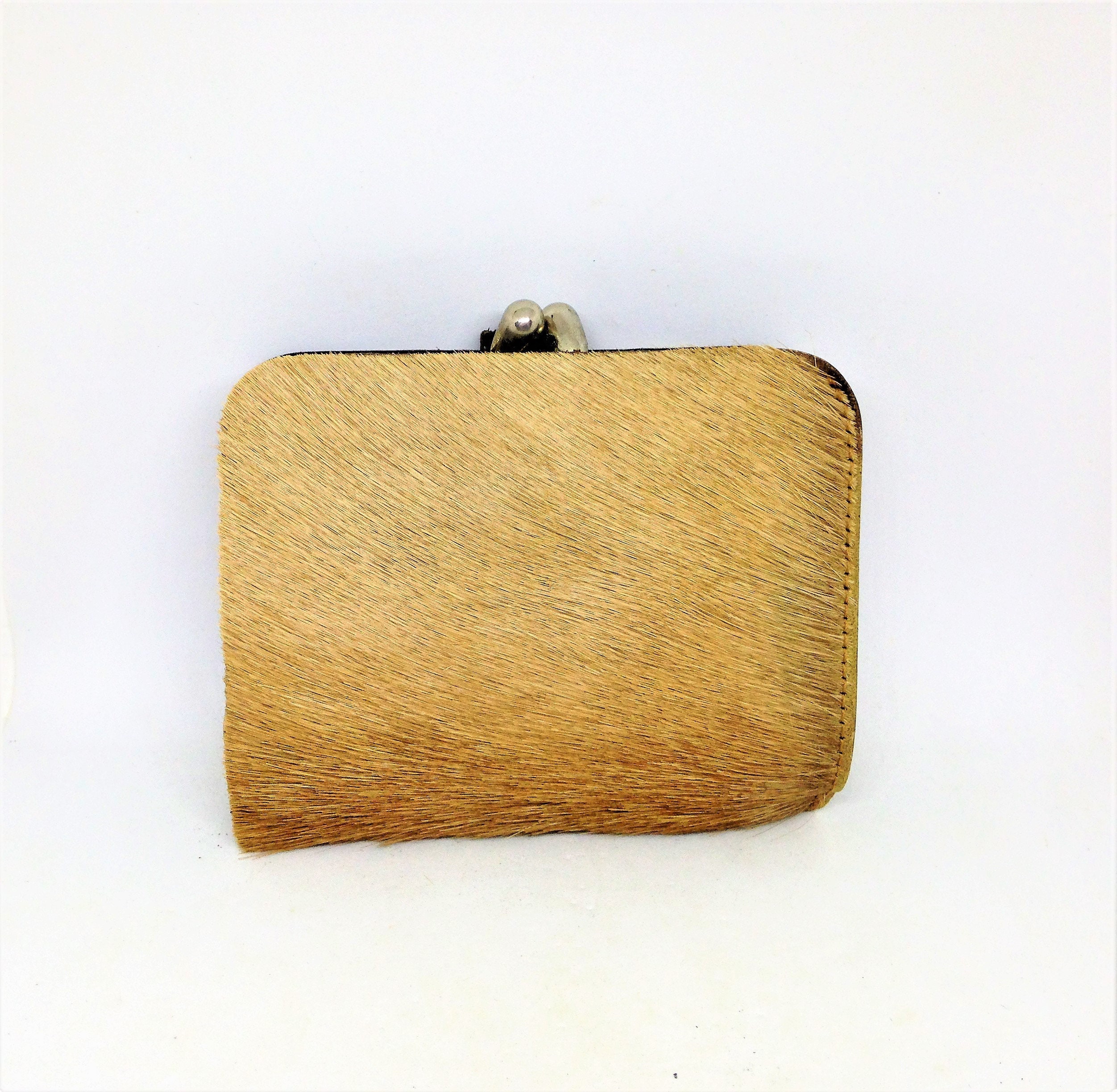 Vintage Wallet Real Cow Hair Wallet Genuine Laether Wallet Etsy